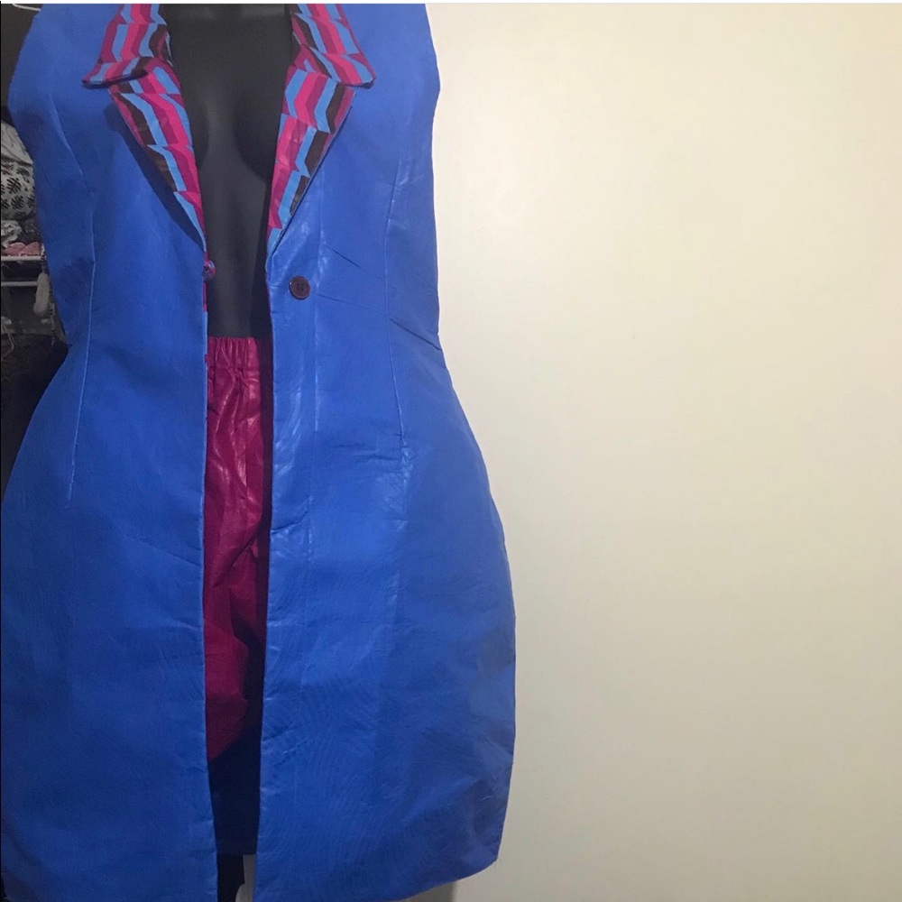 African print jacket & shorts worn once